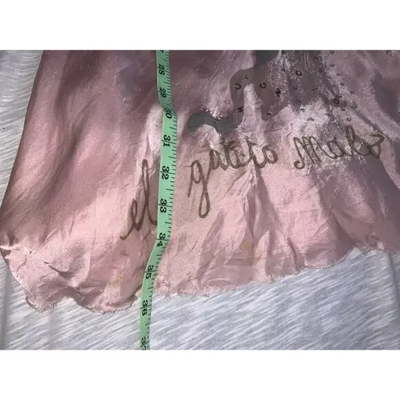 We Are Replay Uniform 4 angels Pink Y2k Silk Slip Dress Cat Open Back Sz Small - Picture 13 of 13